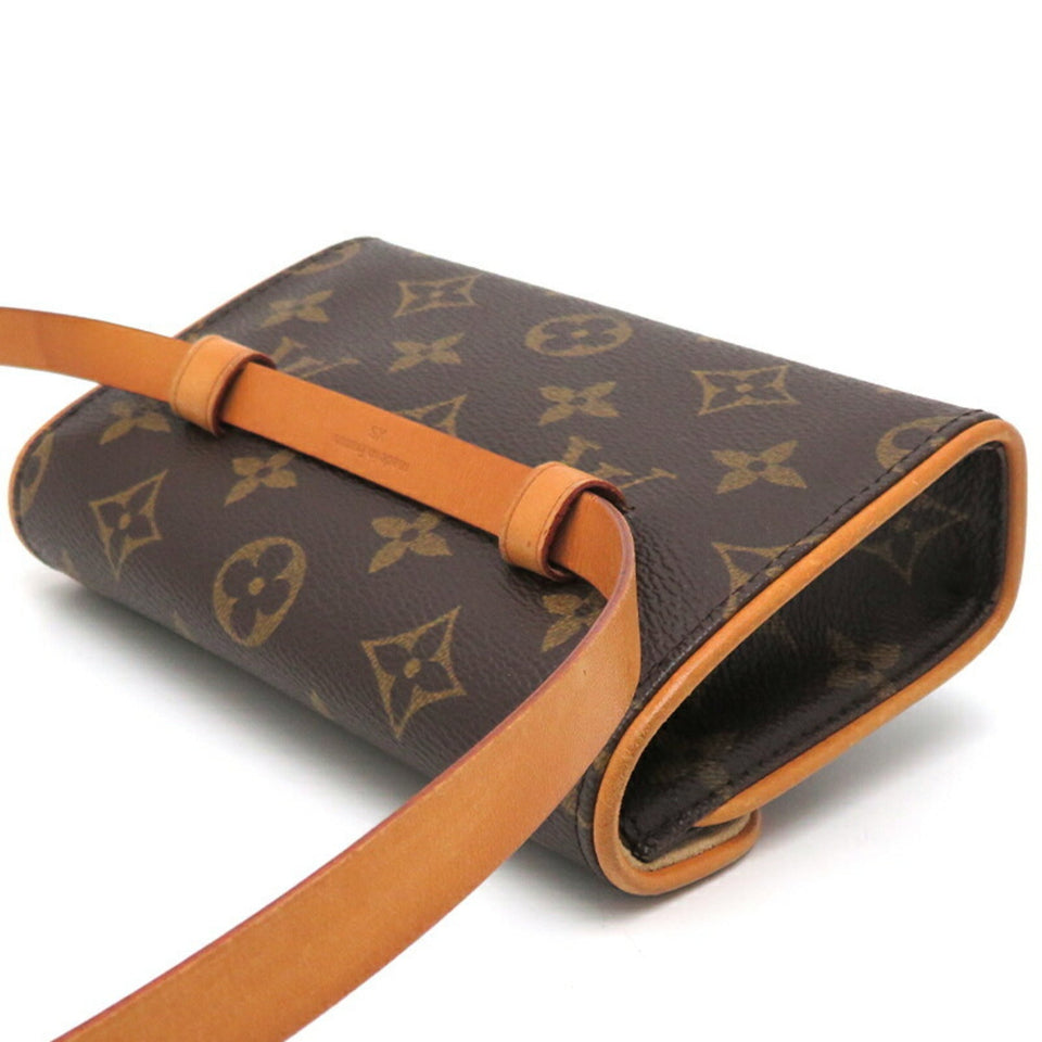Louis Vuitton Pochette Florentine Strap XS Women's Pouch [] Monogram Ebene [Brown] Clutch