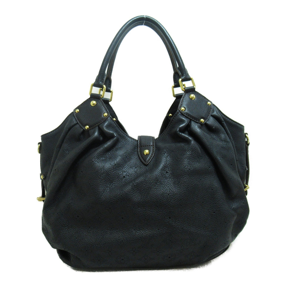 Louis Vuitton Mahina XL Black2wayShoulder Bag Black Black Mahina leather