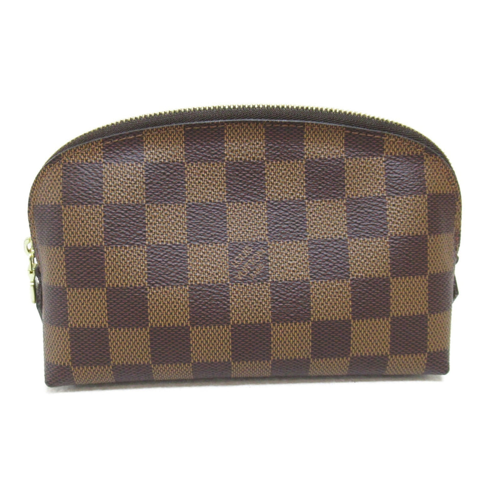 Louis Vuitton Pochette Cosmetics Pouch Brown Damier PVC coated canvas Clutch
