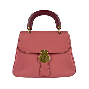 Burberry Burgundy Pink Leather Handbag Shoulder Bag ( )