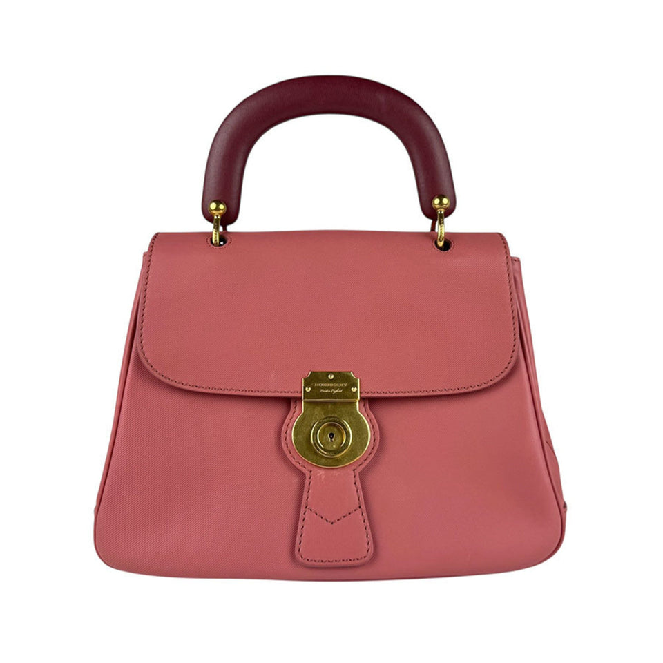Burberry Burgundy Pink Leather Handbag Shoulder Bag ( )