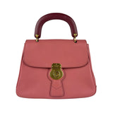 Burberry Burgundy Pink Leather Handbag Shoulder Bag ( )