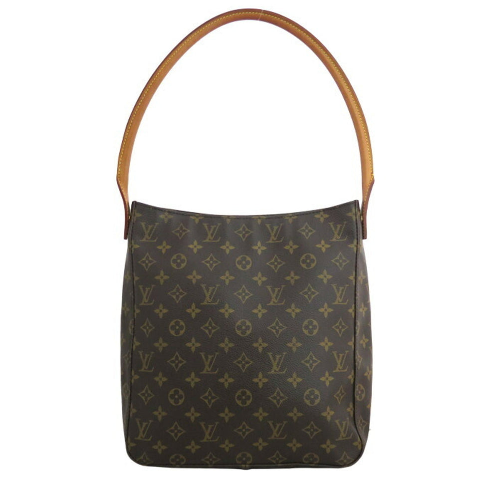 Louis Vuitton Bag Monogram Looping MM Brown x Gold Hardware Canvas Shoulder One Women's
