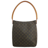 Louis Vuitton Bag Monogram Looping MM Brown x Gold Hardware Canvas Shoulder One Women's