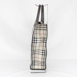 Burberry Beige Canvas Leather Tote Bag ( )