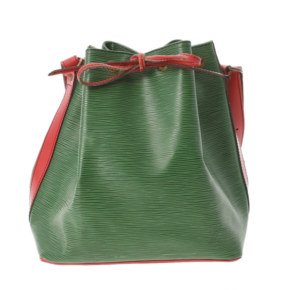 Louis Vuitton Epi Petit Noe Bicolor Green / Red Women's Leather Shoulder Bag