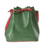 Louis Vuitton Epi Petit Noe Bicolor Green / Red Women's Leather Shoulder Bag