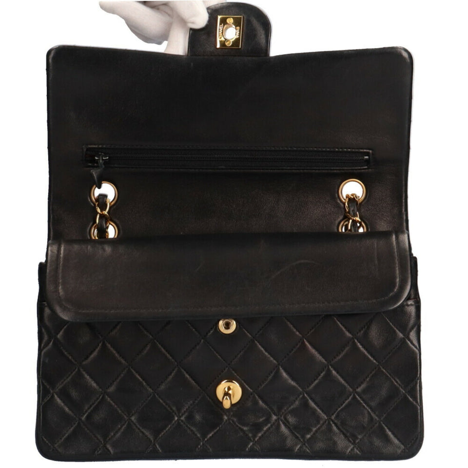 Chanel Black Lambskin Matelassé Chain Shoulder Bag – Bags Junction