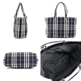 Burberry Black Canvas Leather Handbag ( )