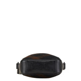 Burberry Black Brown Wool Leather Shoulder Bag ( )