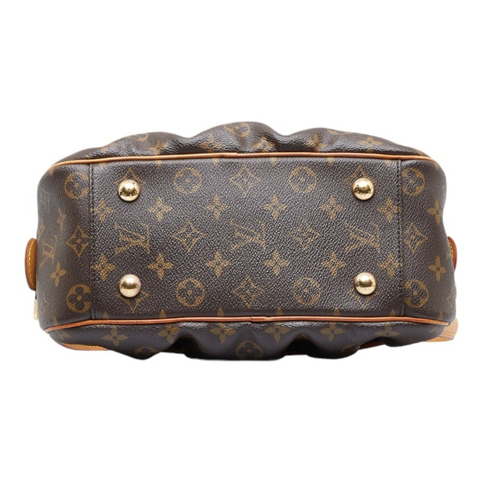 Louis Vuitton Monogram Clara Handbag Brown PVC Leather Ladies