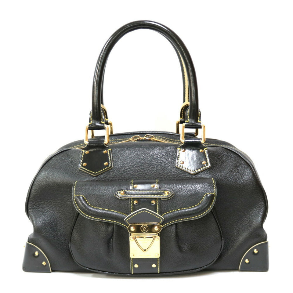 Louis Vuitton Handbag Suhari Superb Black Ladies