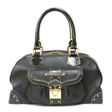 Louis Vuitton Handbag Suhari Superb Black Ladies