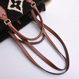 Louis Vuitton Monogram Teddy On the Go GM Handbag Brown/Ivory Women's