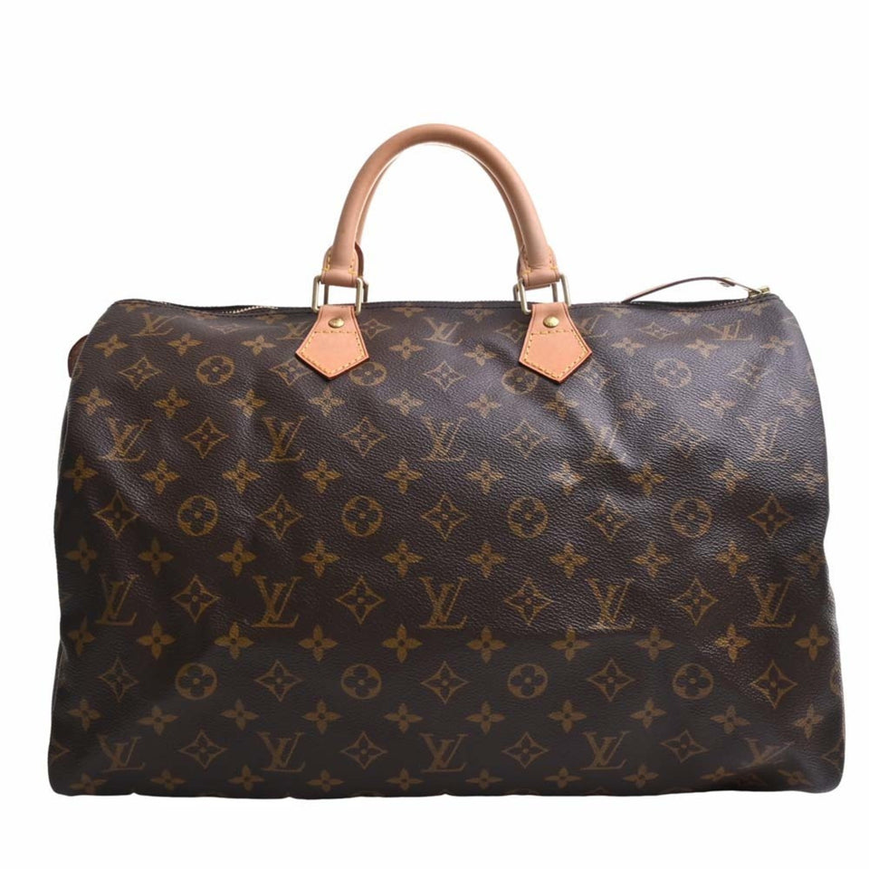 Louis Vuitton Monogram Handbag Boston Bag Brown Women's