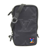 Louis Vuitton 3D Monogram Double Phone Pouch Rainbow Shoulder Black Shoulder Bag