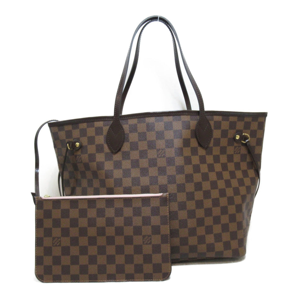 Louis Vuitton Neverfull MM Tote Bag Brown Damier PVC coated canvas