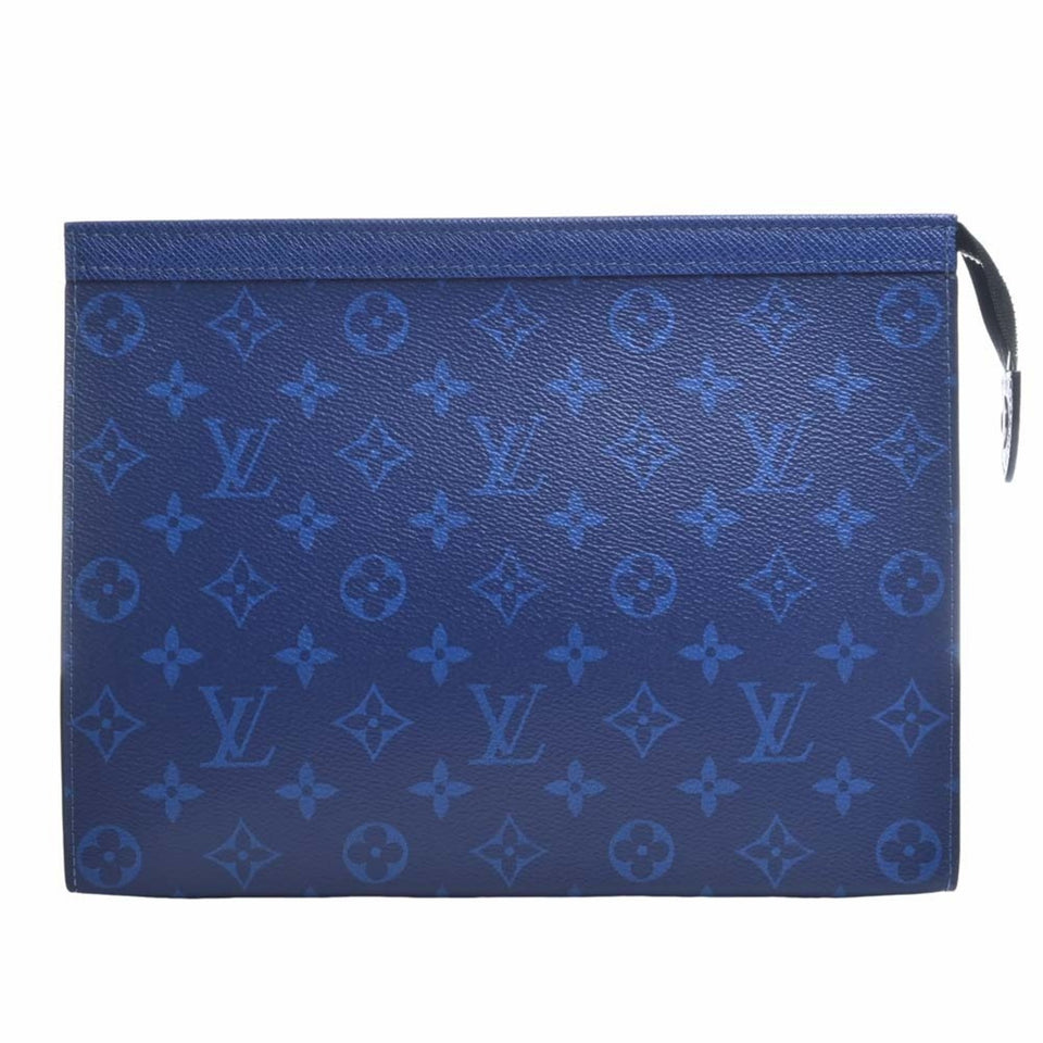 Louis Vuitton Eclipse Taigarama Pochette Voyage MM Clutch Bag Second Blue Men's