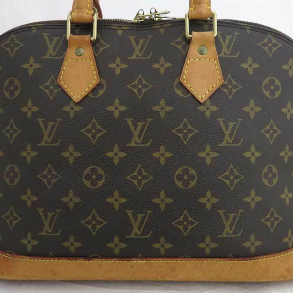 Louis Vuitton Handbag Monogram Alma Brown Canvas Bag Ladies