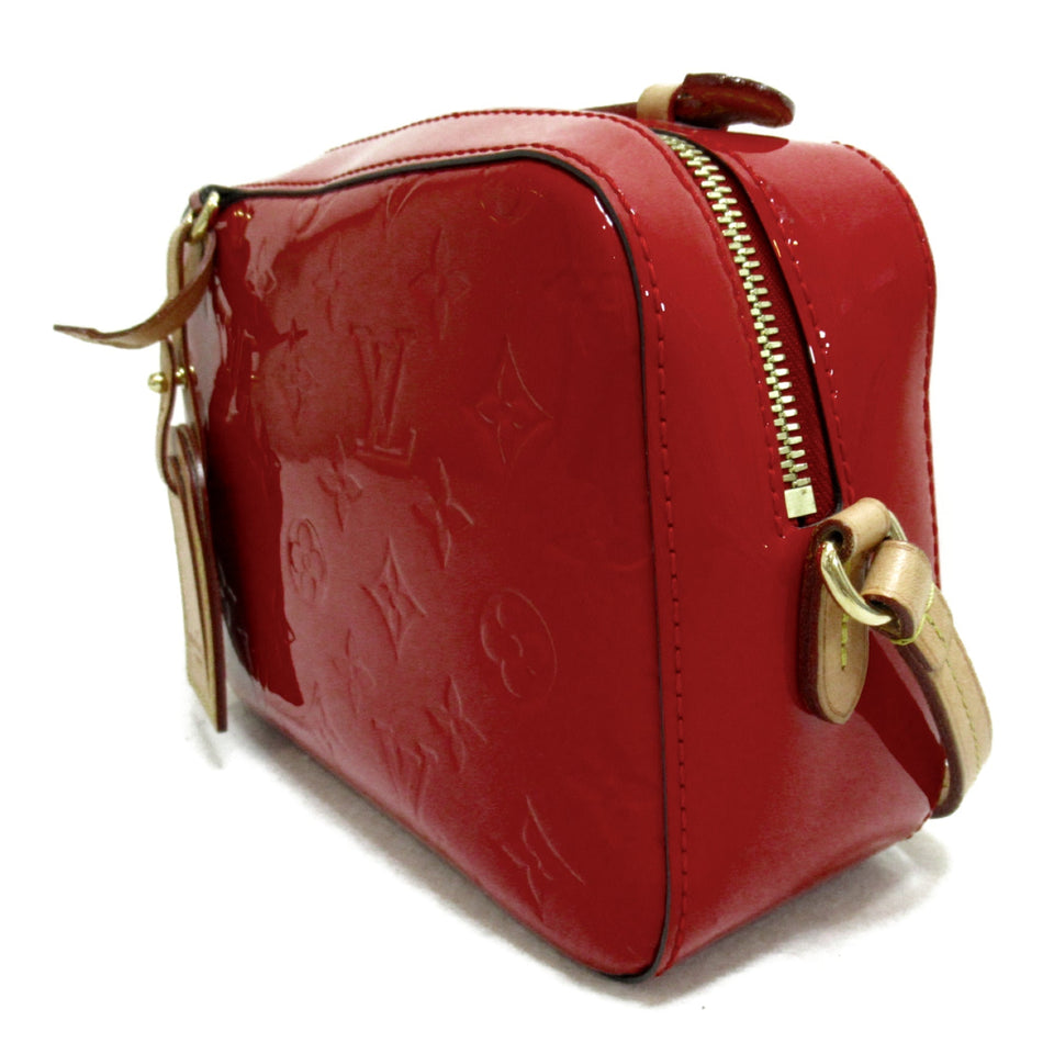 Louis Vuitton Santa Monica Shoulder Bag Red Cerise Vernis enamel