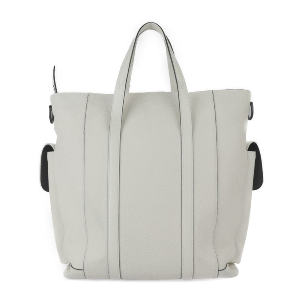 Louis Vuitton Christopher Tote Bag Taurillon Leather Bronne White Matte Black Hardware 2WAY Shoulder