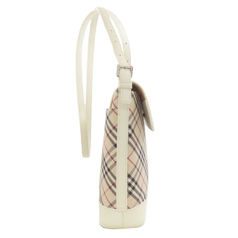 Burberry Beige Canvas Leather Shoulder Bag ( )