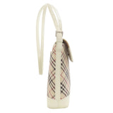 Burberry Beige Canvas Leather Shoulder Bag ( )