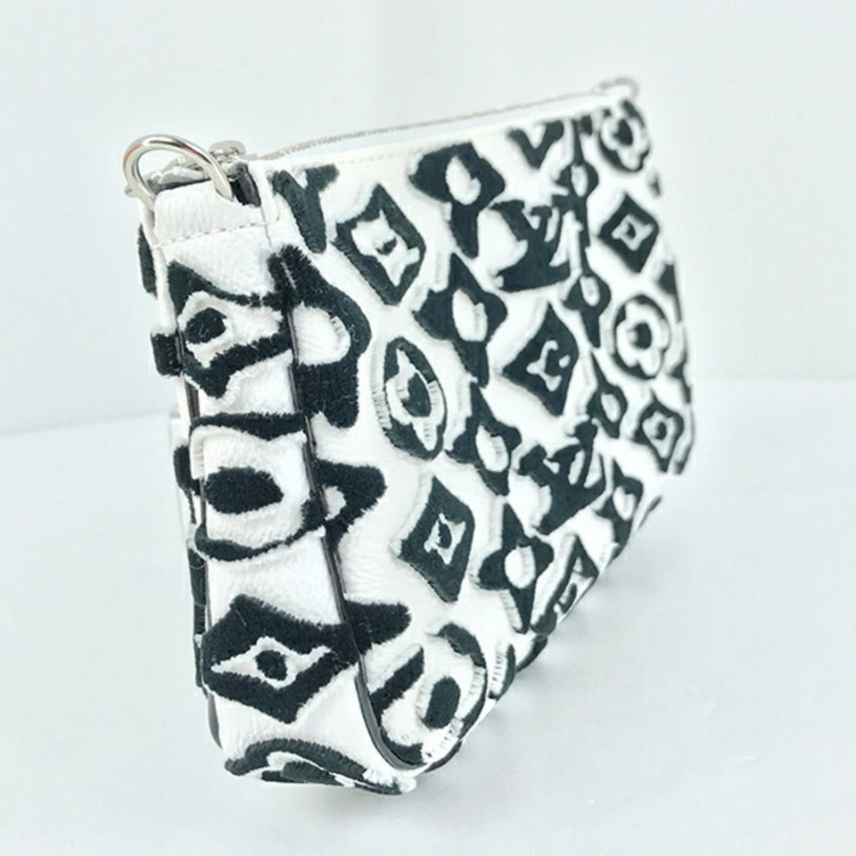Louis Vuitton Mini Pochette Accessory Monogram Urus Fischer LV×UF White Black Women Men Clutch