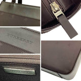 Burberry Brown Nylon Leather Handbag Tote Bag ( )