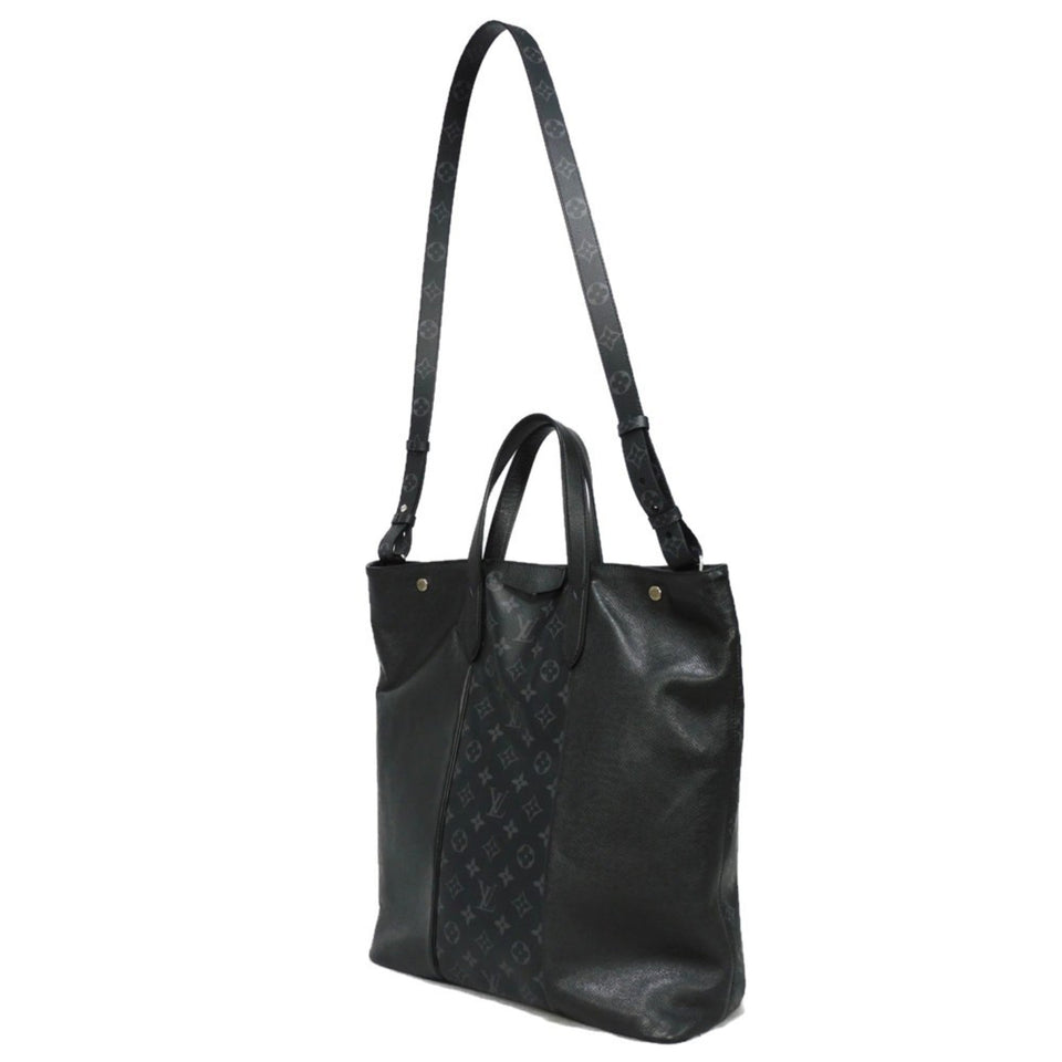 Louis Vuitton Tote Bag City LV Logo Flower Shoulder Taigarama Monogram Eclipse Noir Men's