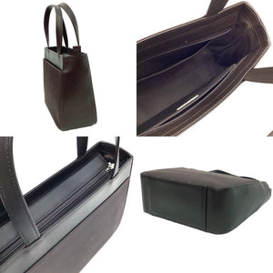 Burberry Brown Nylon Leather Handbag Tote Bag ( )