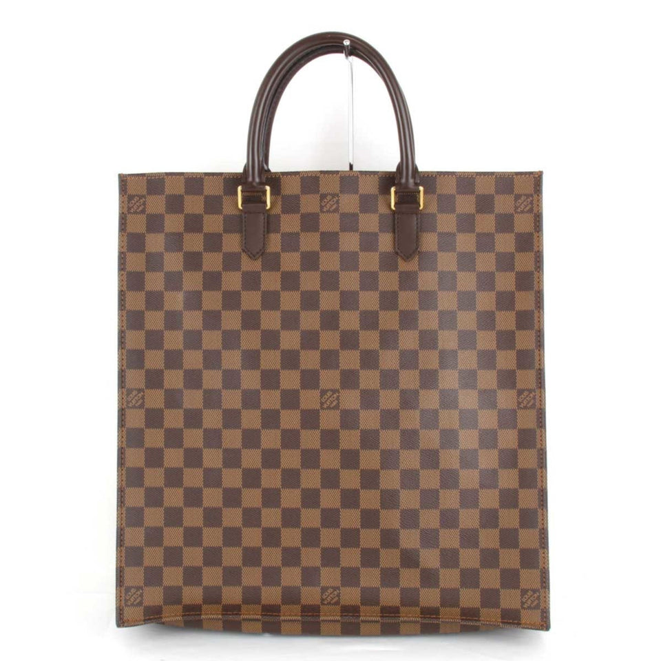 Louis Vuitton Damier Sac Pla Handbag PVC Coated Canvas Ebene Women's