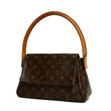 Louis Vuitton Handbag Monogram Mini Looping Brown Women's Leather