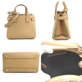Burberry Camel Leather Canvas Handbag Shoulder Bag ( )