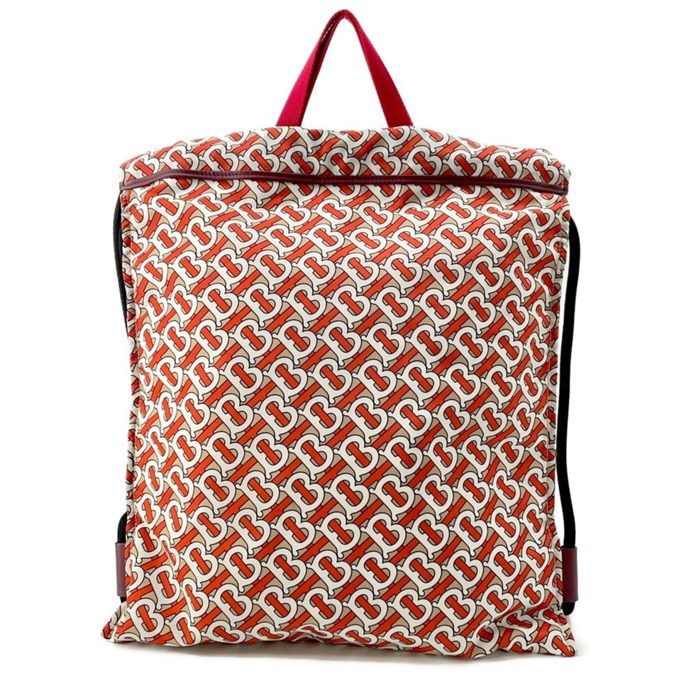 Burberry Beige Orange White Nylon Tote Bag ( )