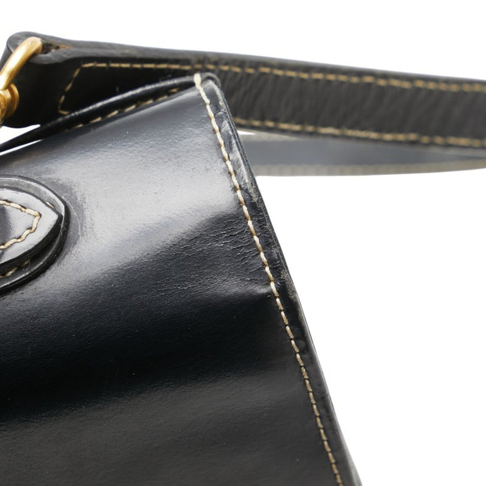 Burberry Black Leather Handbag Shoulder Bag ( )