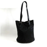 Burberry Blue Label Black Blue Brown Nylon Tote Bag ( )
