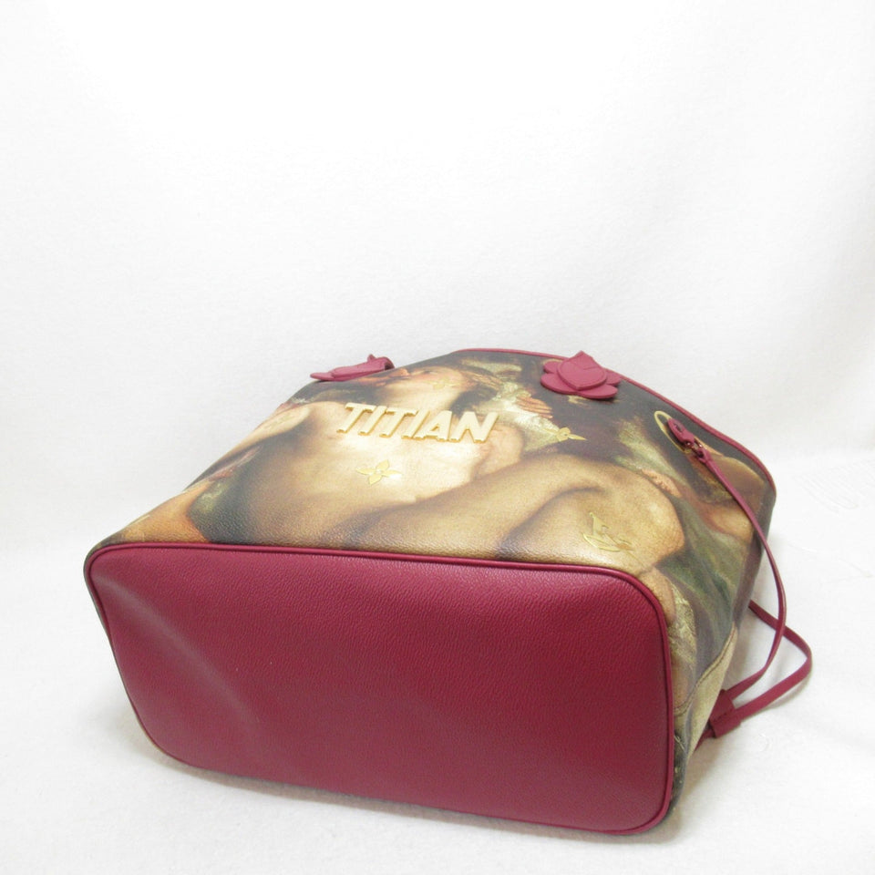 Louis Vuitton Neverfull MM Titian Bordeaux system Masters collection PVC coated canvas Tote