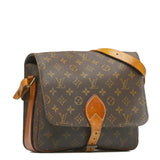 Louis Vuitton Monogram Cartesier GM Shoulder Bag Brown PVC Leather Women's