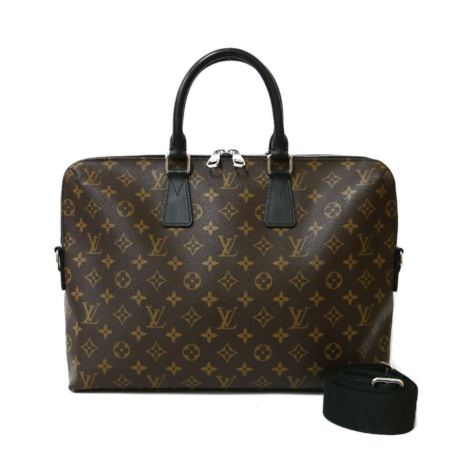 Louis Vuitton Bag Macassar Shoulder Porto Documanjour Brown Ladies Monogram Canvas
