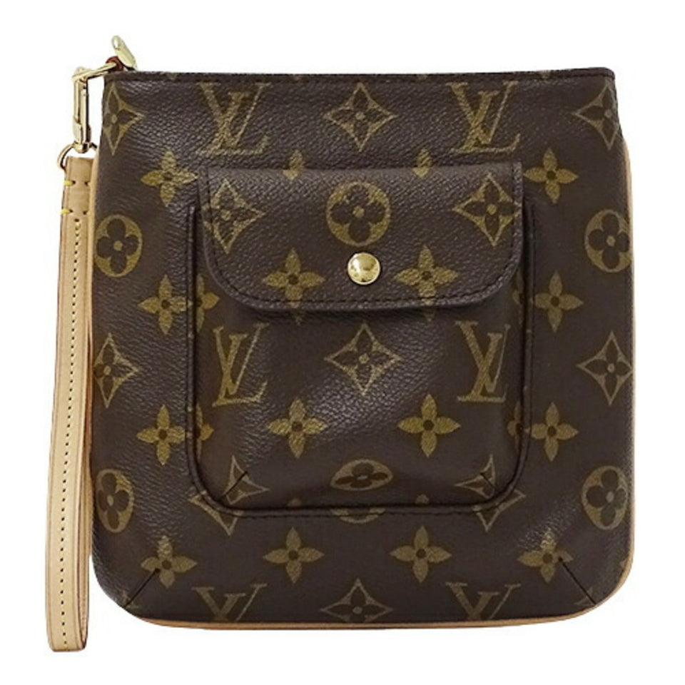 Louis Vuitton Pouch Monogram Ladies Second Bag Partition Brown