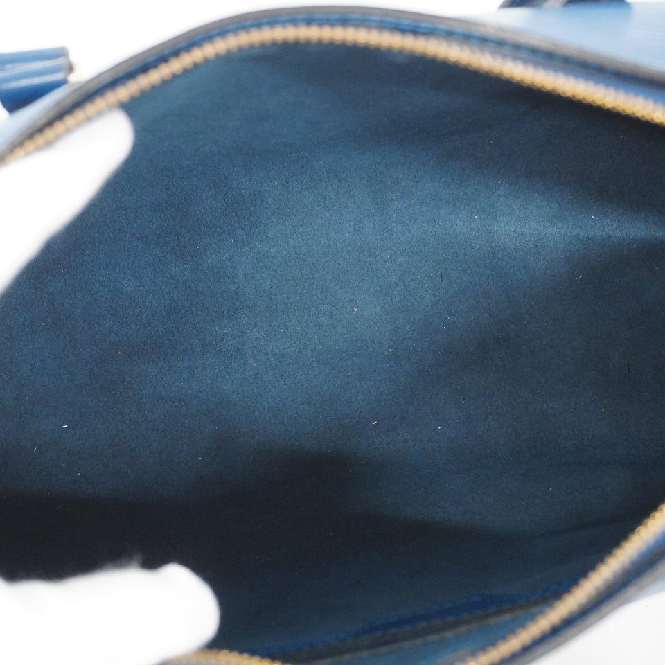 Louis VuittonAuth Epi Sufro Women's Handbag Toledo Blue