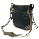 Burberry Black Metallic Brown Nylon Leather Shoulder Bag ( )