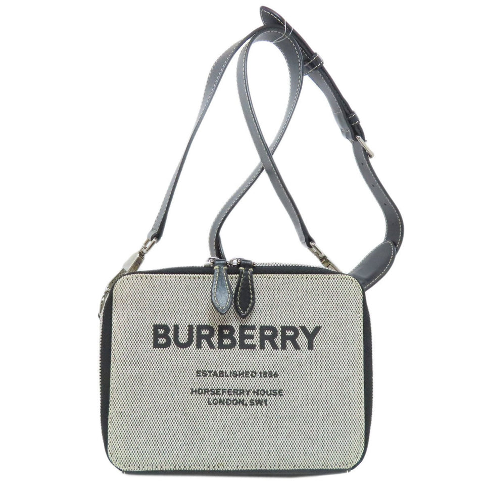 Burberry Black Canvas Shoulder Bag ( )