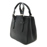 Burberry Black Leather Handbag Tote Bag ( )