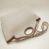 Burberry Gold Canvas Leather Tote Bag ( )