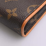 Louis Vuitton Monogram Pochette Florentine Waist Bag Brown Women's