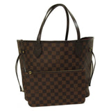 Louis Vuitton Neverfull MM Brown Ebene Damier PVC coated canvas Tote