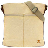Burberry Beige Orange Canvas Shoulder Bag ( )