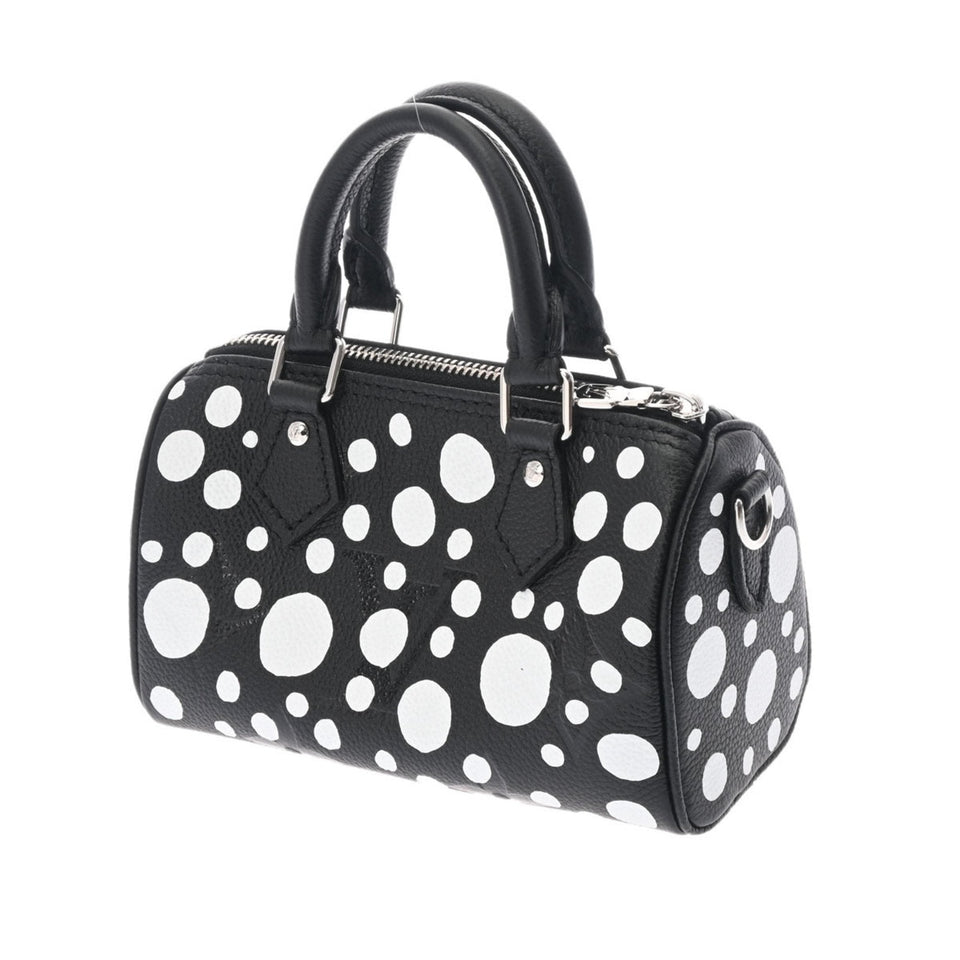 Louis Vuitton Monogram Nano Yayoi Kma Collaboration Black White Women's Implant [Dot] Shoulder Bag